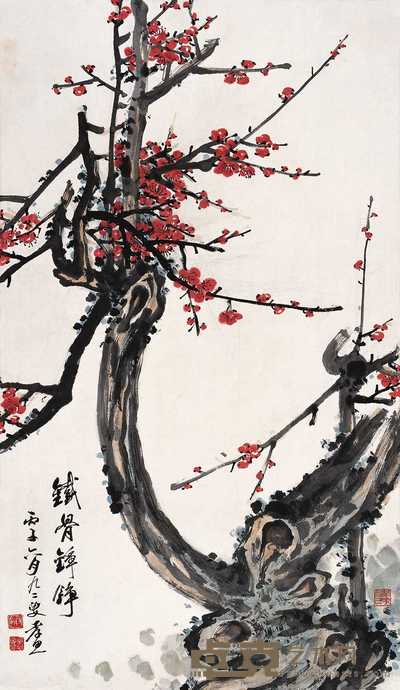 谢孝思 1996年作 铁骨铮铮 立轴 97×57cm